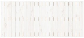 Cabeceira de parede 140x3x60 cm madeira de pinho maciça branco