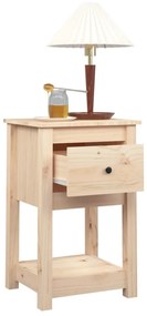 Mesa de cabeceira 40x35x61,5 cm madeira de pinho maciça
