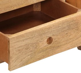 Boque 107 cm couro de cabra genuíno/mangueira maciça castanho