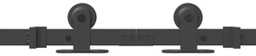 Kit de ferragens para porta deslizante 427 cm aço preto