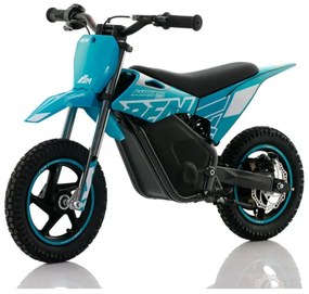 Mini moto eléctrica velocidade até 13 Km/h C/Limitador  RFN Warrior SX-E150 150W 12” Azul Celeste
