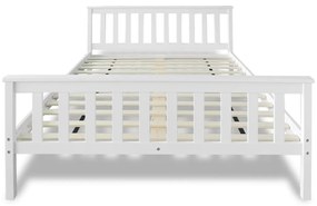 Cama com colchão 140x200 cm madeira de pinho maciça