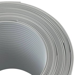 Telas privacidade p/ jardim 10 pcs 252,5x19 cm PVC cinza claro