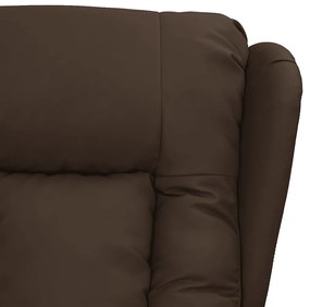 Cadeira de massagens couro artificial castanho
