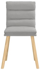 Cadeiras de jantar 4 pcs tecido cinza nuvem