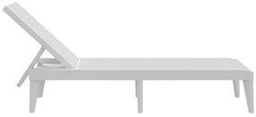 Espreguiçadeira 186x60x29 cm PP branco