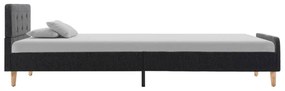 Estrutura de cama 100x200 cm serapilheira cinzento-escuro