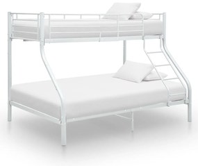 Estrutura de beliche 140x200/90x200 cm metal branco