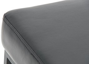 Banco de bar Montreal em couro sintético e com estrutura preta 37 x 83 x 37 cm Preto