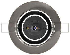 Spots Embutidos 12 pcs Redondo GU10 Latão Ø90 mm Aço