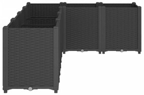 Vaso/floreira 160x120x53 cm PP preto