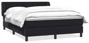 vidaXL Cama com molas/colchão 140x210 cm veludo preto