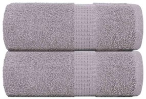 Toalhas de bidé 2 pcs 30x50 cm 360 gsm 100% algodão cinzento