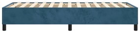 Estrutura de cama sem colchão 90x200 cm veludo azul-escuro