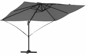 Guarda-Sol Cantilever Roma Antracite 352x251x260 cm de Alumínio