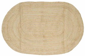 vidaXL Tapete Natural e Branco 205 x 305 cm Juta