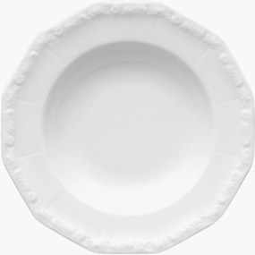 Prato de sopa em porcelana Maria White