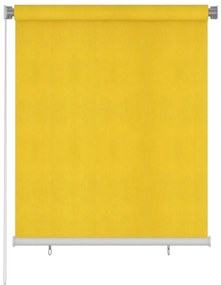 Estore de rolo para exterior PEAD 120x140 cm amarelo