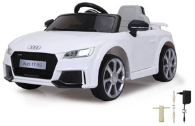 Carro elétrico infantil a bateria 12V Audi TT RS Branco