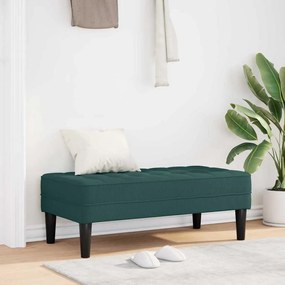 vidaXL banco com almofada Verde Escuro 113 x 57 x 39 cm tecido