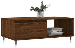 Mesa de centro 90x50x36,5cm derivados madeira carvalho castanho