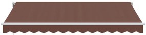 Toldo retrátil manual com luzes LED 350x250 cm castanho