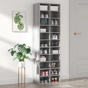 vidaXL Sapateira 54x34x183 cm derivados de madeira cinzento sonoma