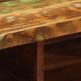 Armário de TV para parede 80x30x19 cm madeira recuperada maciça