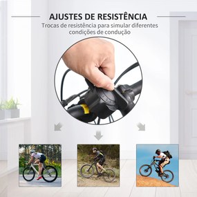 HomCom Rolo de treinamento 5 níveis de resistência de Aço Bicicleta In