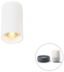 LED Foco moderno inteligente branco com lâmpada GU10 WiFi - Tuba Moderno,Design