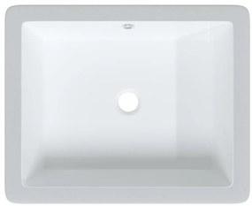 Lavatório casa de banho retangular 50x40,5x18,5 cerâmica branco