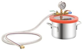 vidaXL Câmara de vácuo em aço inoxidável 3,7 L