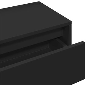 4 pcs conj. de móveis de corredor derivados de madeira preto
