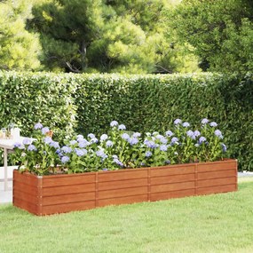 Canteiro de jardim 320x80x45 cm aço corten cor enferrujado