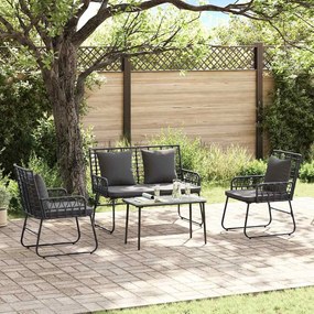 vidaXL Conjunto de Jantar para Jardim 3 pcs Preto, Antracite