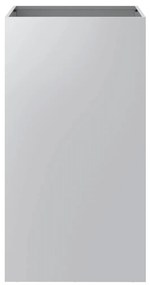 Vaso/floreira 42x38x75 cm aço galvanizado prateado