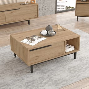 Mesa de Centro ON2 – Nogal – 90 cm x 37,6 cm x 60 cm