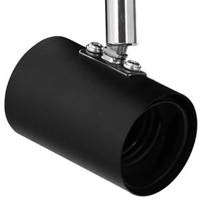 Spotlight de Teto Ajustável em Dois Sentidos Preto E27