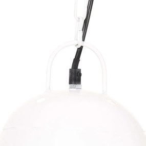Candeeiro teto industrial redondo 25 W 32 cm E27 branco
