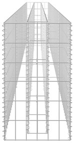 Canteiro elevado/cesto gabião 360x30x60 cm aço galvanizado