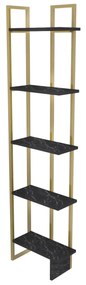 Estante Alice – Preto e Dourado – 45,2 cm x 21,6 cm x 180 cm