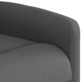 Poltrona elevatória de massagens tecido cinzento-escuro