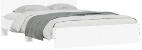 Estrutura de cama com cabeceira 150x200 cm branco