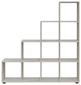 Estante escada/prateleira 142cm derivados madeira cinza cimento