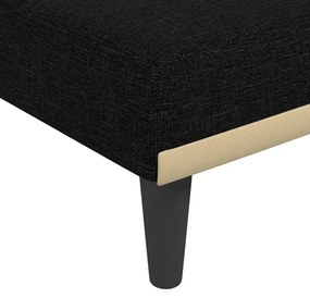 Chaise longue tecido preto