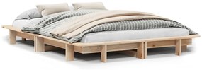 vidaXL Cama sem colchão 150x200 cm madeira de pinho maciça