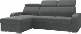 Sofá de canto Etrcala 100, Cama com arrumação, 235x170x85cm, 131.5 kg, Pernas: Plástico, Madeira, Madeira: Pinheiro