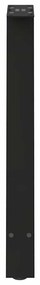 Pés para mesa de jantar em formato A, 2 peças, preto, 60x(72-73) cm, a