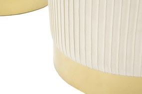 CONJUNTO DE 3 BANCOS SHOPY CREME 80X37X42-29X35 CM