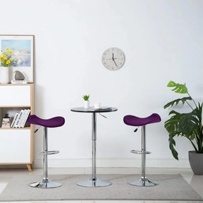 vidaXL Bancos de bar 2 pcs couro artificial roxo